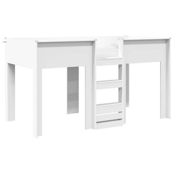 vidaXL Poschodov&aacute; posteľ pre deti Biela 100 x 200 cm Kompozitn&eacute; drevo