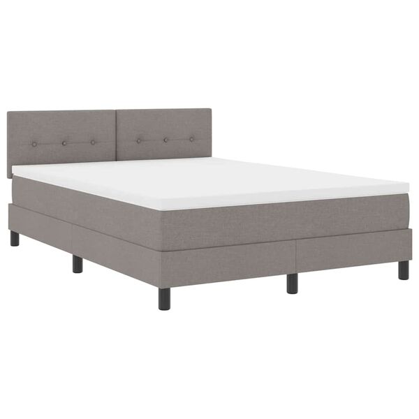 vidaXL Posteľ boxspring s matracom Sivohned&aacute; 140 x 190 cm l&aacute;tka