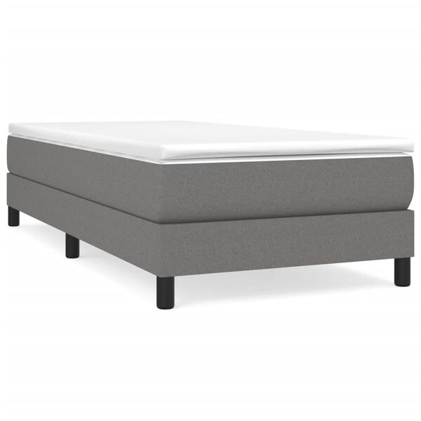 vidaXL Boxspring posteľ s matracom tmavosivá 90x190 cm látka
