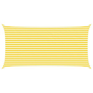 vidaXL Slnečn&aacute; plachta Žlt&aacute; a biela 6 x 3 m 100% polyester Oxford