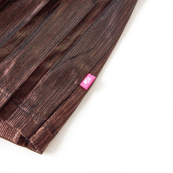 Detská sukňa s trblietkami koňaková 140