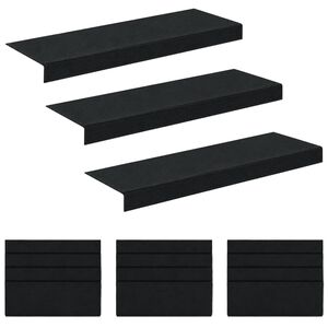 vidaXL N&aacute;&scaron;ľapy na schody 15 ks 65 x 21 x 4 cm Tmavosiv&aacute; Polyester