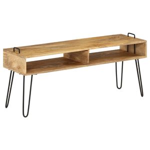 vidaXL TV stol&iacute;k z mas&iacute;vneho mangovn&iacute;kov&eacute;ho dreva 110x35x45 cm