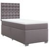 vidaXL Boxspring posteľ s matracom siv&aacute; 90x200 cm umel&aacute; koža