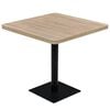 vidaXL Bistro stol&iacute;k, MDF a oceľ, &scaron;tvorcov&yacute;, 80x80x75 cm, dubov&aacute; farba