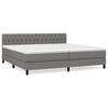 vidaXL Boxspring posteľ s matracom tmavosivá 200x200 cm látka