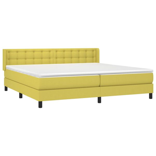 vidaXL Boxspring posteľ s matracom zelen&aacute; 200x200 cm l&aacute;tka