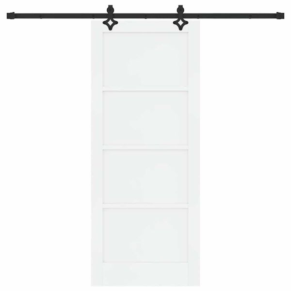 vidaXL Posuvn&eacute; dvere ORKDAL Biela 83 x 202 cm Mas&iacute;vne borovicov&eacute; drevo