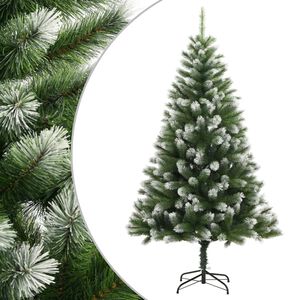 vidaXL Umel&yacute; v&yacute;klopn&yacute; vianočn&yacute; stromček so snehov&yacute;mi vločkami 240 cm