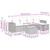 vidaXL 6-dielna z&aacute;hradn&aacute; sedacia s&uacute;prava s podložkami polyratan siv&aacute;