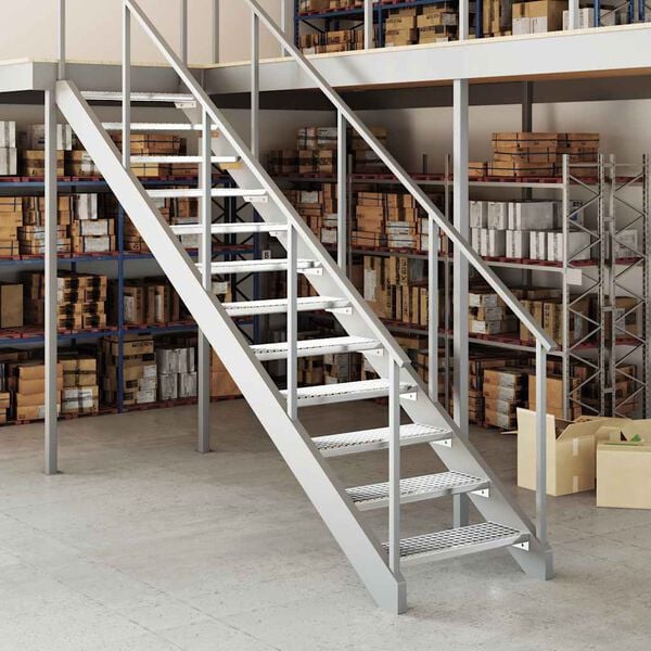 vidaXL Mriežkov&yacute; schod&iacute;k 70x24x7 cm pozinkovan&aacute; oceľ