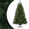 vidaXL Umel&yacute; vianočn&yacute; stromček 120 cm 150 LED Tepl&aacute; biela PVC a kov