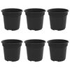 vidaXL Kulat&yacute; kvetin&aacute;č 6 ks Čierna &Oslash; 15 x 12 cm Plast