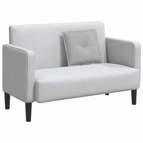 vidaXL Poduška na chrbát Svetlosivá 50 x 45 cm Kordúrová tkanina