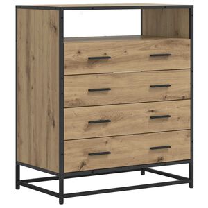 vidaXL Z&aacute;suvkov&yacute; kabinet 4-&Scaron;upl&iacute;k Dub artisan 70 x 41 x 83,5 cm