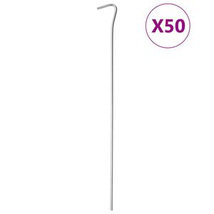 vidaXL Stanov&eacute; kol&iacute;ky 50 ks 30 cm &Oslash;4 mm pozinkovan&aacute; oceľ
