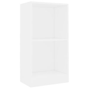 vidaXL Knižnica farba bielo 40x24x75 cm kompozitn&eacute; drevo