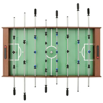 vidaXL Skladací stolný futbal hnedý 121x61x80 cm