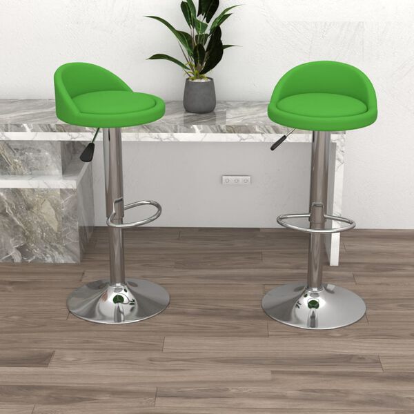 vidaXL Barov&eacute; stoličky 2 ks zelen&eacute; umel&aacute; koža