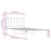 vidaXL Kovový rám postele s čelom biely 100x190 cm