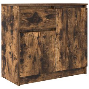 vidaXL Komoda so z&aacute;suvkou, tmav&yacute; dub 71x35x65 cm, kompozitn&eacute; drevo