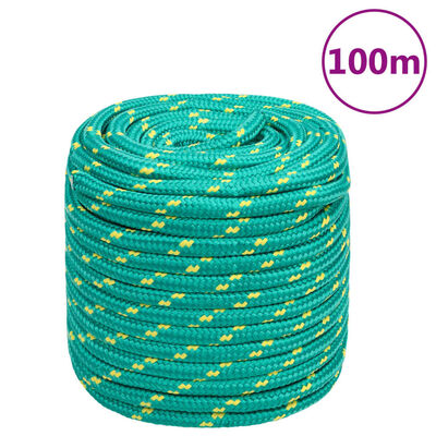 vidaXL Lodné lano zelené 18 mm 100 m polypropylén