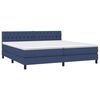 vidaXL Boxspring posteľ s matracom modr&aacute; 200x200 cm l&aacute;tka