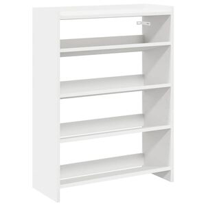 vidaXL Reg&aacute;l na top&aacute;nky biely 60x25x81 cm spracovan&eacute; drevo
