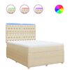 vidaXL Posteľn&yacute; r&aacute;m boxspring s matracom kr&eacute;mov&yacute; 140x200 cm l&aacute;tka