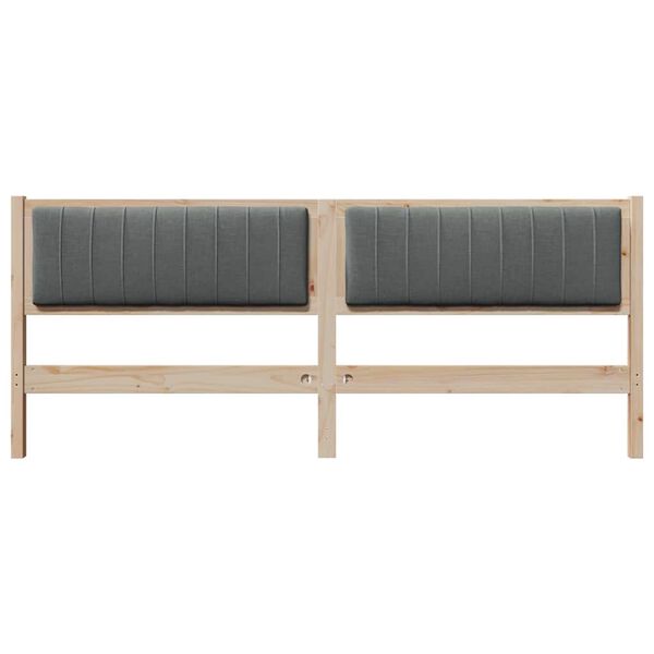 vidaXL Čal&uacute;nen&eacute; čelo postele Hned&aacute; 200 cm Mas&iacute;vne borovicov&eacute; drevo