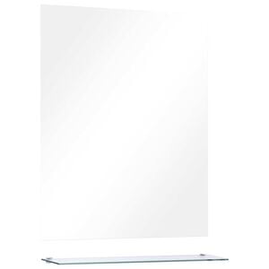 vidaXL N&aacute;stenn&eacute; zrkadlo s poličkou 50x60 cm, tvrden&eacute; sklo