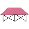 vidaXL Skladacie ležadlo pre dve osoby ružov&eacute; oceľov&eacute;