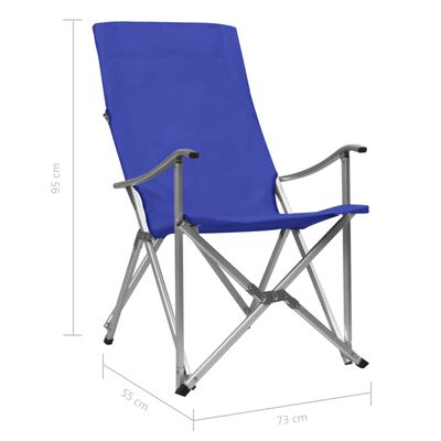 vidaXL Skladacie kempingové stoličky 2 ks modré