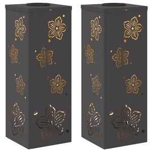 vidaXL Sol&aacute;rne LED svetlo na chodn&iacute;k 2 ks Tepl&aacute; biela 18 x 18 x 50 cm