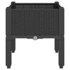 vidaXL Záhradný kvetináč s nohami čierny 40x40x42 cm PP