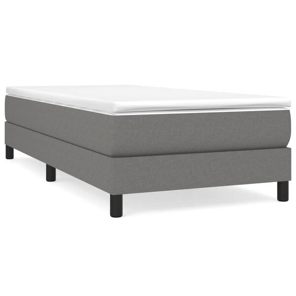vidaXL Boxspring posteľ s matracom tmavosivá 90x200 cm látka