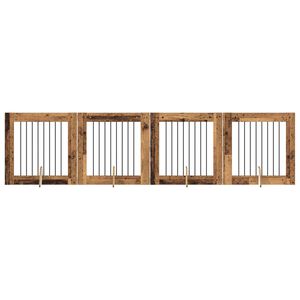 vidaXL Br&aacute;na pre psov so stojanmi 4 pcs Star&eacute; drevo 80 x 80 cm