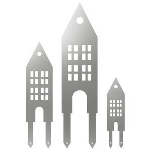 vidaXL Z&aacute;hradn&yacute; kol&iacute;k 3 ks 41 x 10 x 0,08 cm Pozinkovan&aacute; oceľ