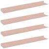 vidaXL Z&aacute;vesn&aacute; polica N&aacute;stenn&yacute; 4 pcs Ružov&aacute; 60 x 8,5 x 2,5 cm Oceľ