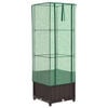 vidaXL Z&aacute;hon s krytom na sklen&iacute;k ratanov&yacute; vzhľad 40x40x139 cm