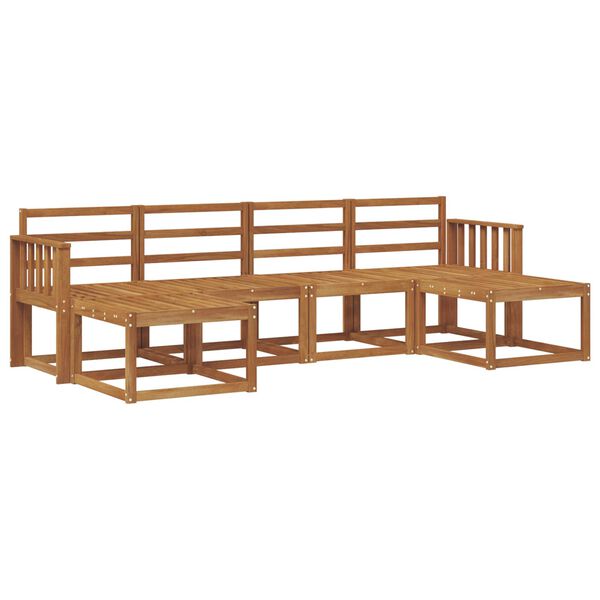 vidaXL Z&aacute;hradn&aacute; s&uacute;prava gaučov 6 pcs Pr&iacute;rodn&aacute; Kompozitn&eacute; drevo