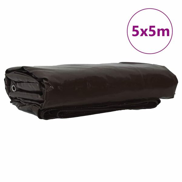 vidaXL Tarpaulin 650g / m&sup2; Hned&aacute; 5 x 5 m Pl&aacute;tno s PVC povrchom