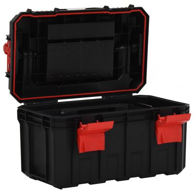 vidaXL Box na náradie čierno-červený 45x28x26,5 cm