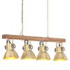 vidaXL Industri&aacute;lna stropov&aacute; lampa mosadzn&aacute; E27 mangovn&iacute;kov&eacute; drevo