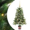 vidaXL Vianočn&yacute; stromček s 150 LED-i so stojanom Zelen&aacute; 90 cm PE
