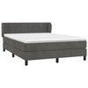vidaXL Posteľn&yacute; r&aacute;m boxspring s matracom tmavosiv&yacute; 140x190 cm zamat
