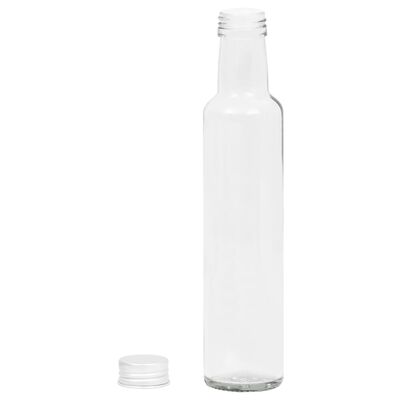 vidaXL Malé sklenené fľaše 260 ml so skrutkovacím uzáverom 10 ks