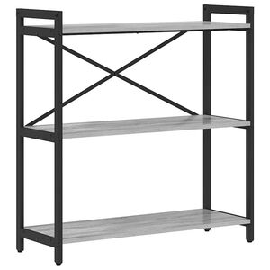 vidaXL Reg&aacute;l na knihy 80 x 30 x 85 cm Kompozitn&eacute; drevo Siv&yacute; dub sonoma
