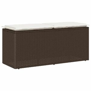 vidaXL Z&aacute;hradn&aacute; lavica s vank&uacute;&scaron;om hned&aacute; 110x40x44 cm Poly ratan