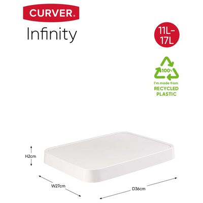 Curver Sada úložných boxov Infinity 4 ks biela s vrchnákmi 11 l +17 l